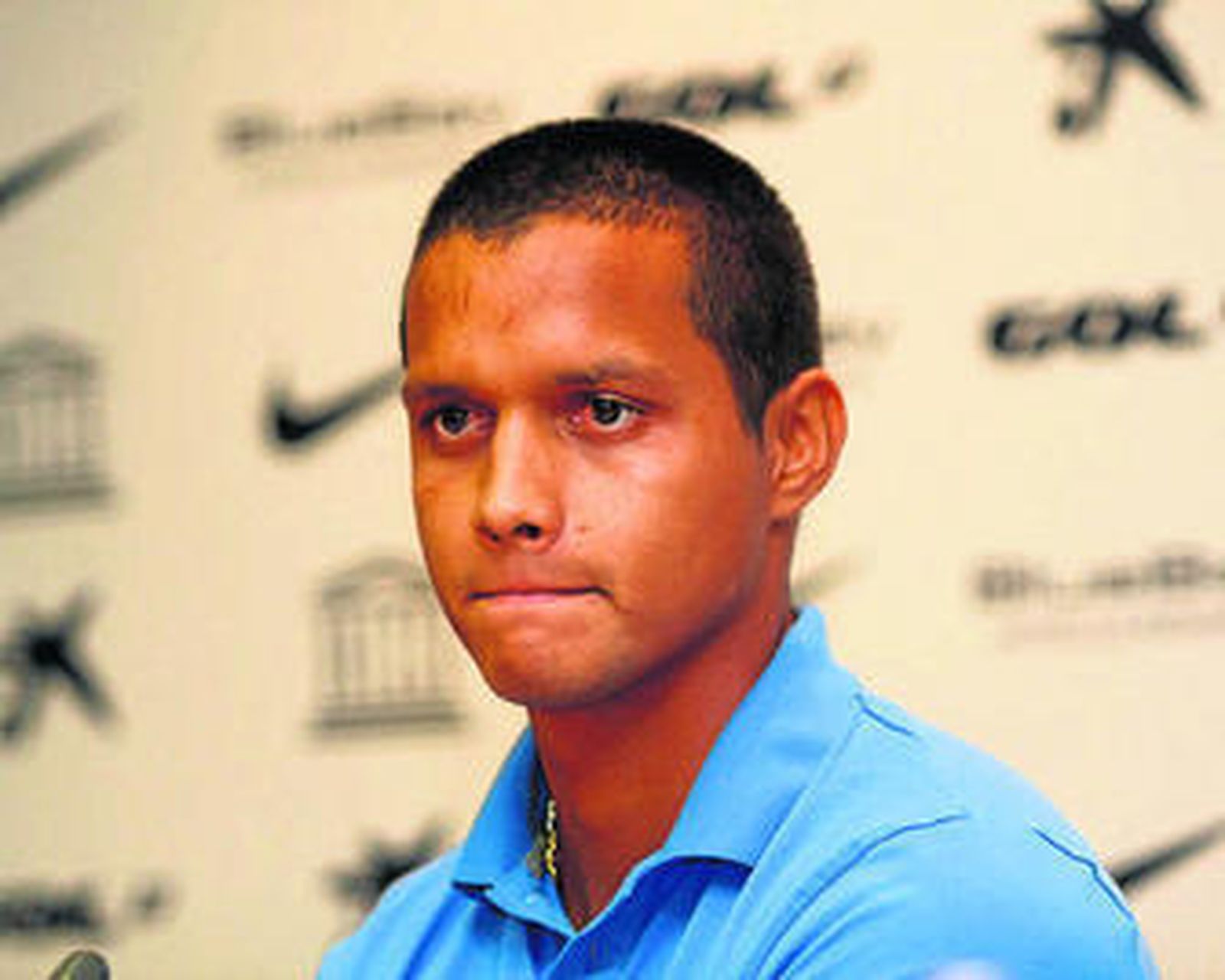 Rosales, en la sala de prensa de La Rosaleda.