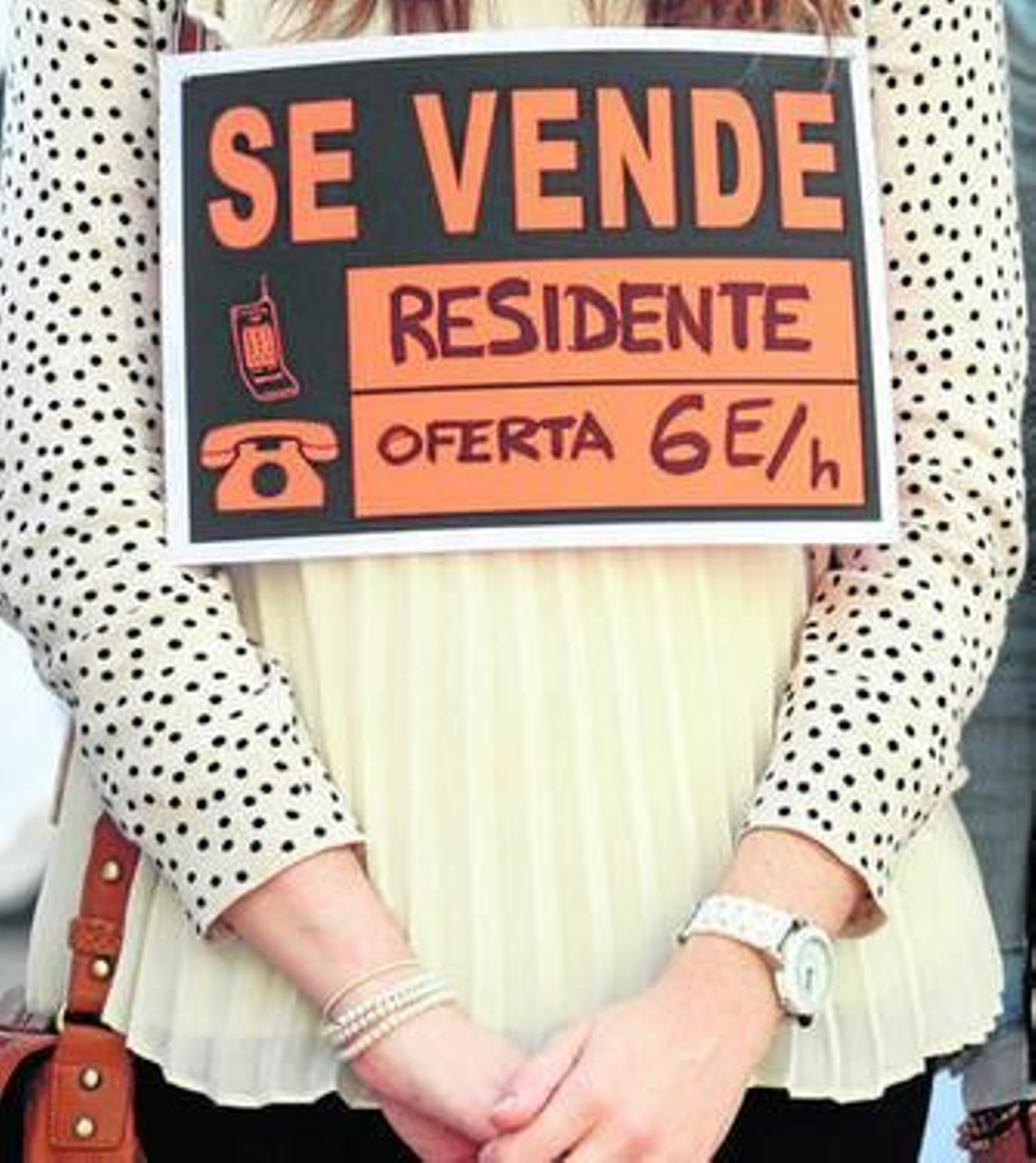 Un residente durante una de las protestas que ha protagonizado el colectivo en los últimos meses.