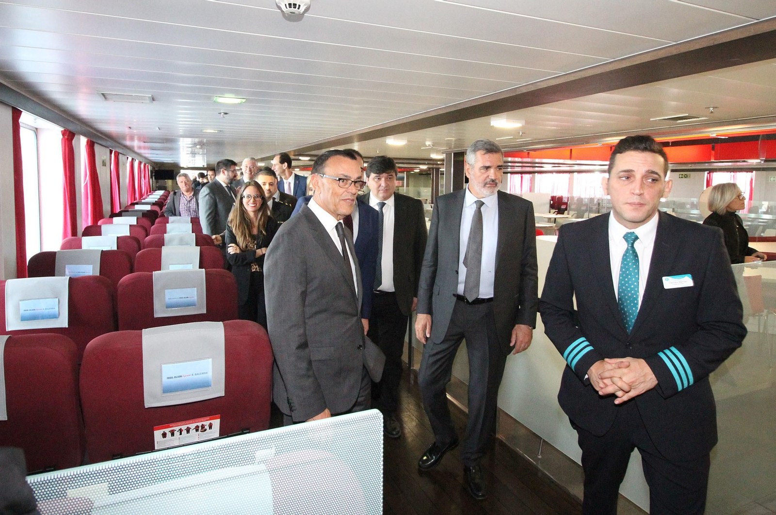 Balearia,  Fred Olsen y el Puerto de Huelva presentan la nueva línea entre Huelva y Canarias, en imágenes