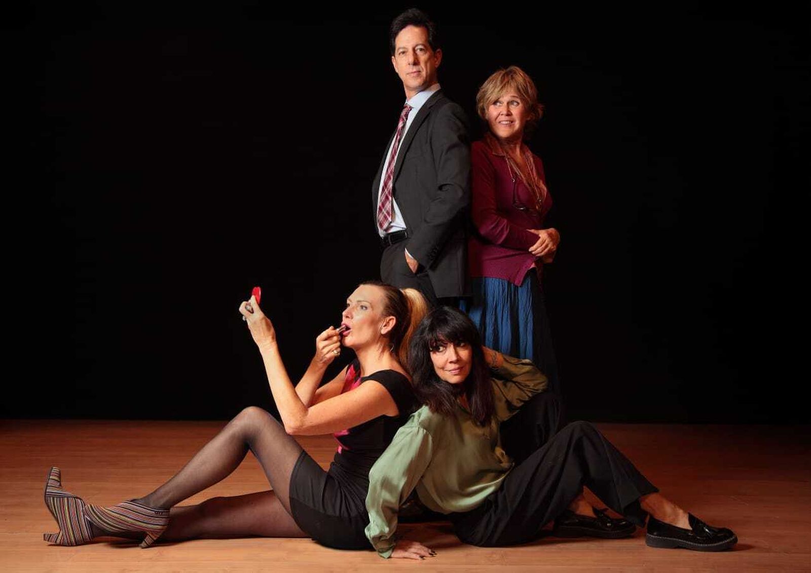 Javier Luque, María Llorente, Ida Deurbergue y Pepa Carrasco  protagonistas de 'Carnaza'