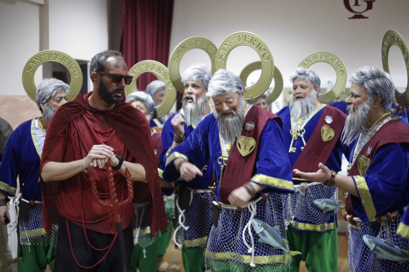 Chirigota Los del veredicto en camerinos