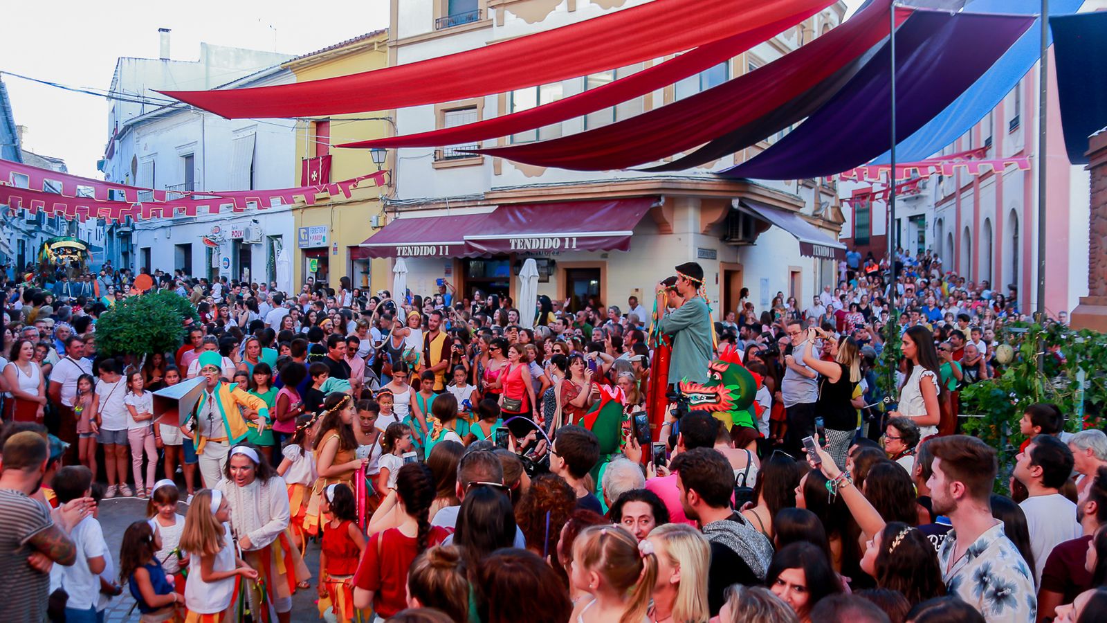 Las calles estaban abarrotadas de visitantes.