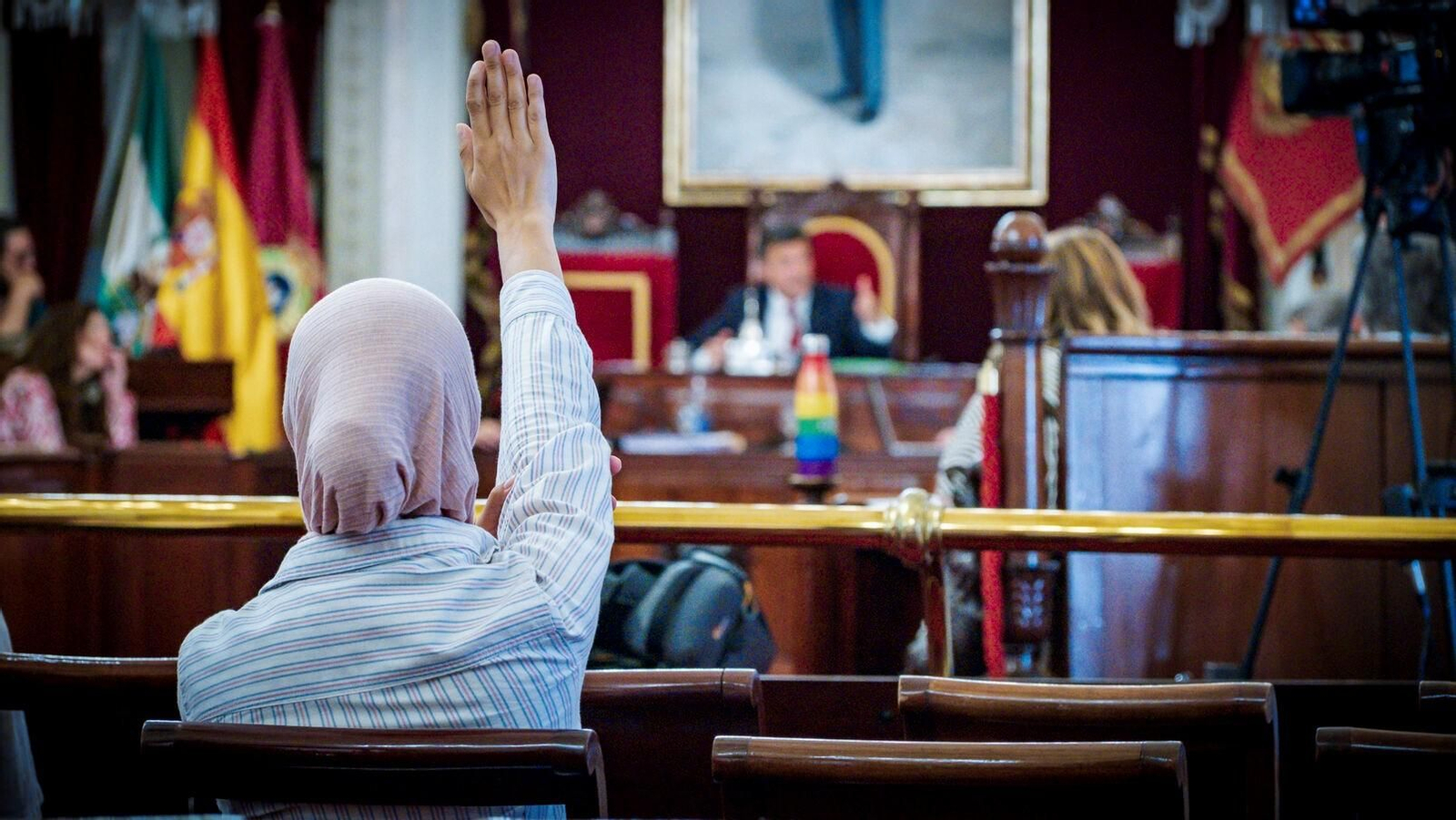 Una de las vecinas de Javier de Burgos pide intervenir en el Pleno.