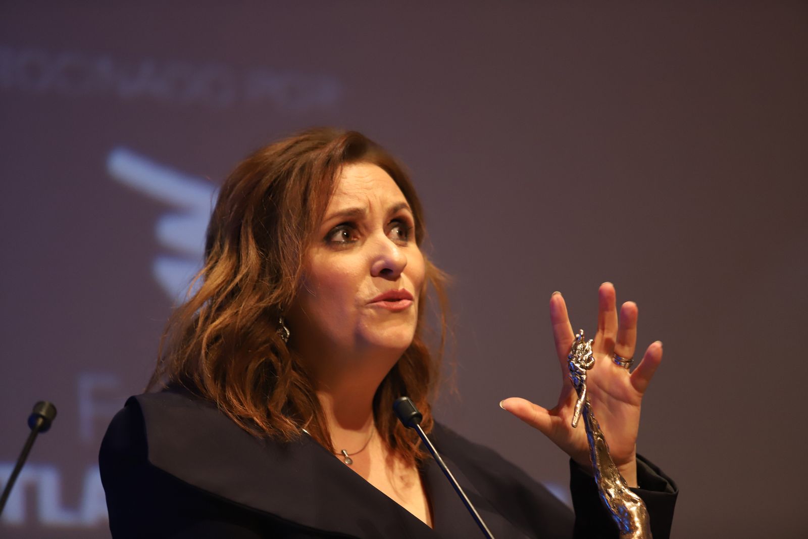 Imágenes de la entrega del premio Luz a  Marta Velasco en el Festival de Cine Iberoamericano de Huelva