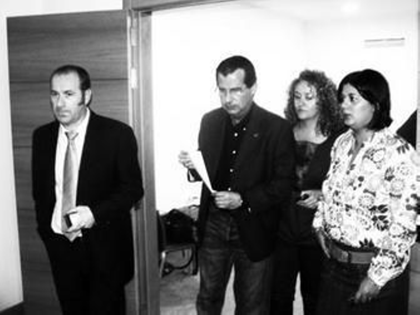 Luis Pérez, Segura Vizcaíno, Luisa Jiménez y Emma Sola, del PSOE.