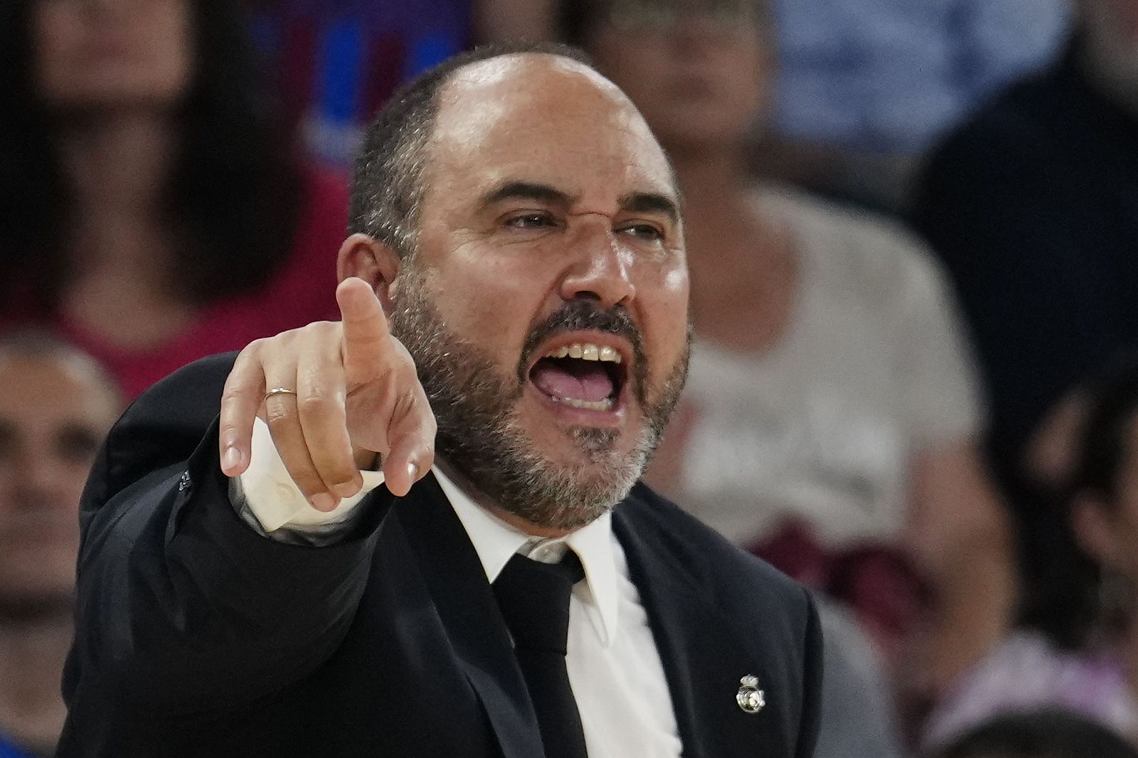 Chus Mateo, durante un partido con el Madrid