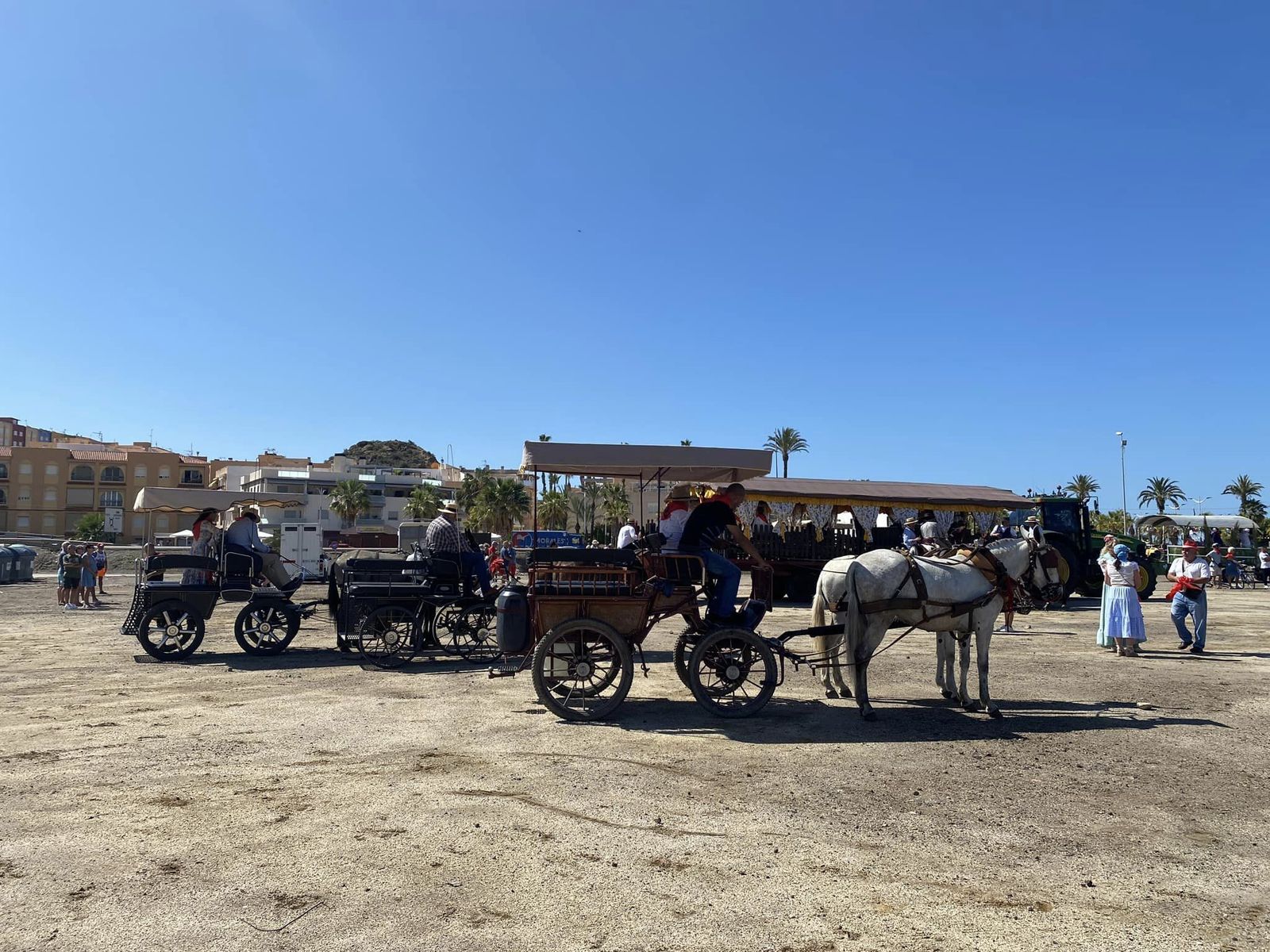 Encuentro de romeros y caballistas en Honor a la Virgen del Pilar de Jaravía