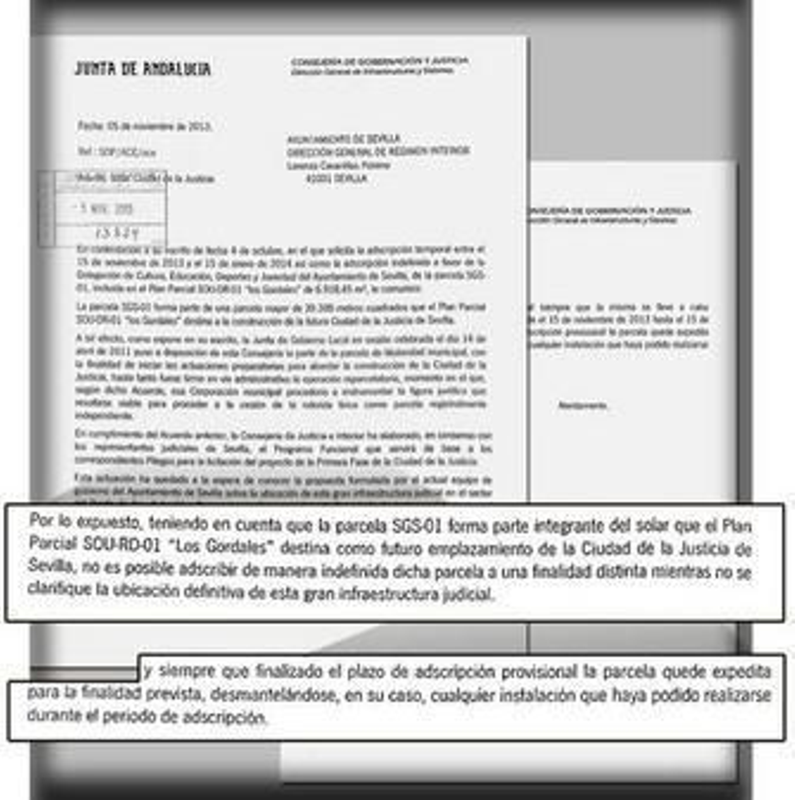 Zoido reclama a la Junta la parcela cedida para la Ciudad de la Justicia