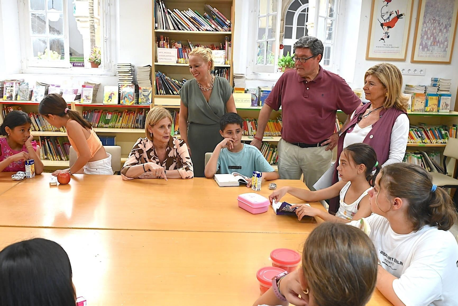 Isabel Paredes, María José García-Pelayo, Yessica Quintero y José Ángel Aparicio, en el Miguel de Cervantes.