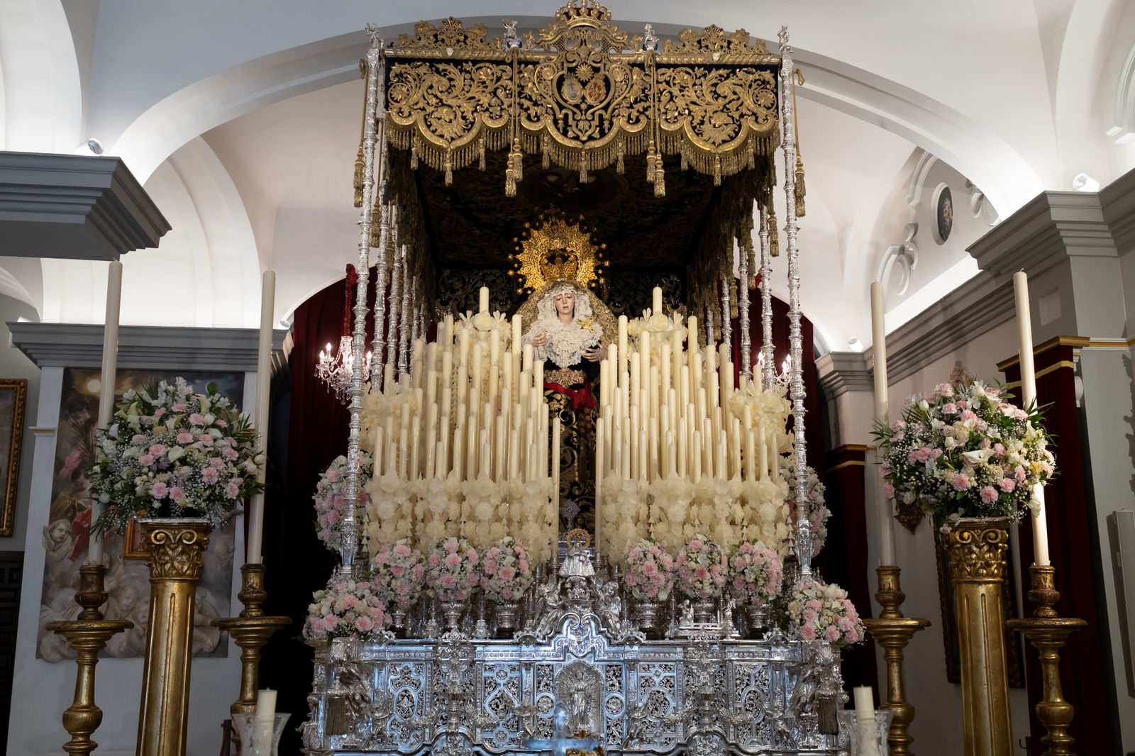 La Virgen de la Estrella en su paso de palio, en imágenes