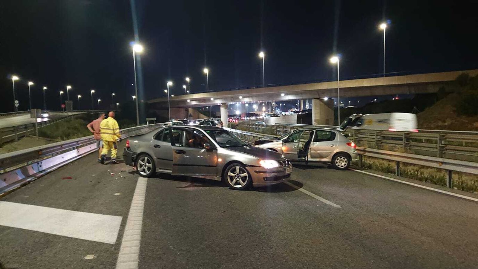 Imagen del accidente de la noche del jueves.