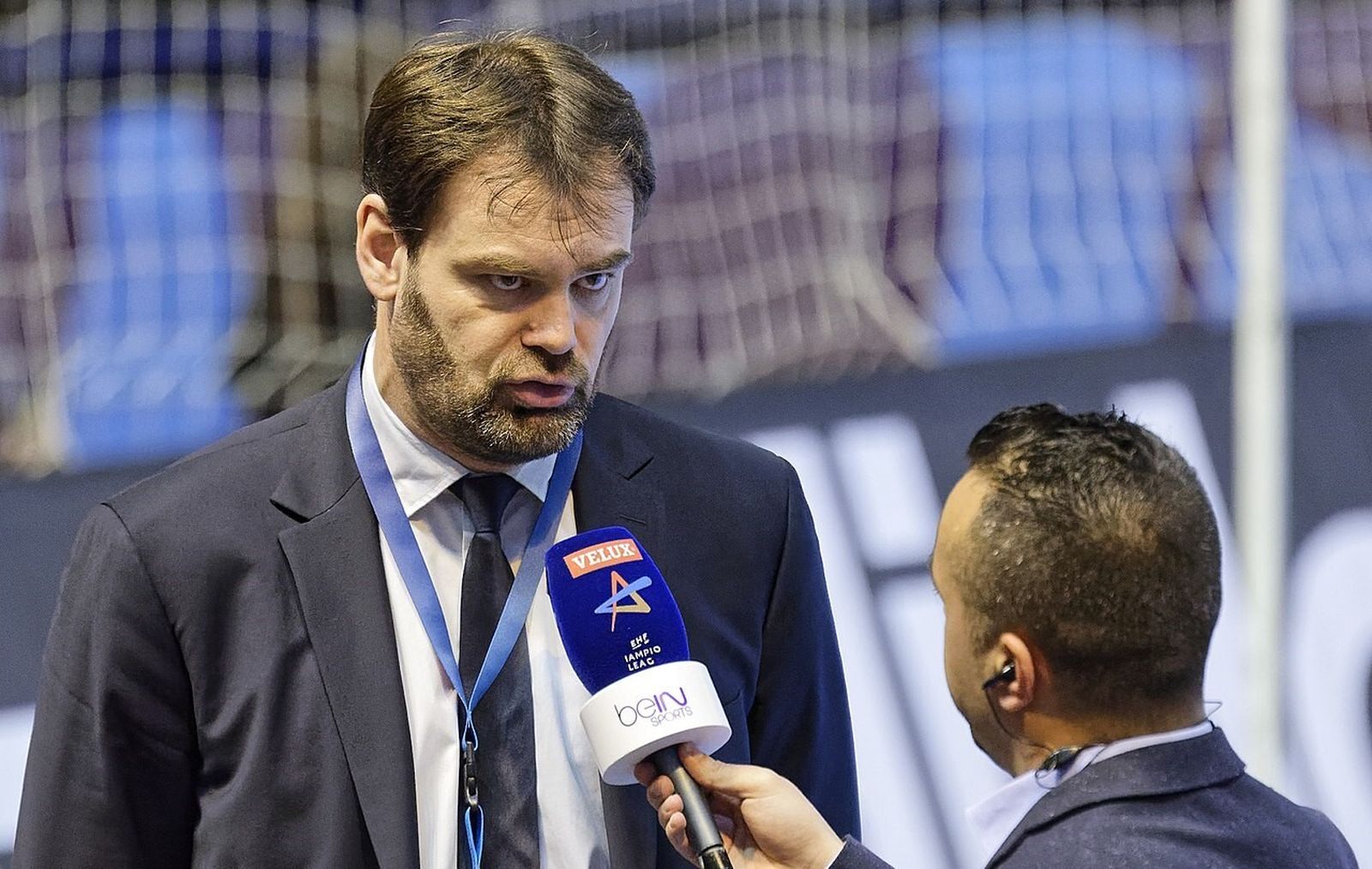 Bruno Martini, durante una entrevista cuando lleva la sección de balonmano del PSG.
