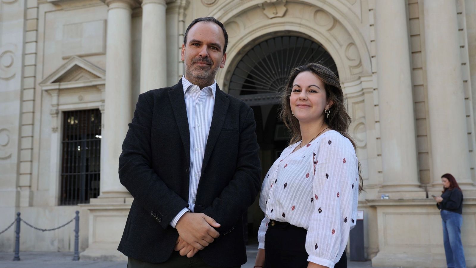Los investigadores Álvaro Gómez y Marta Bermúdez.