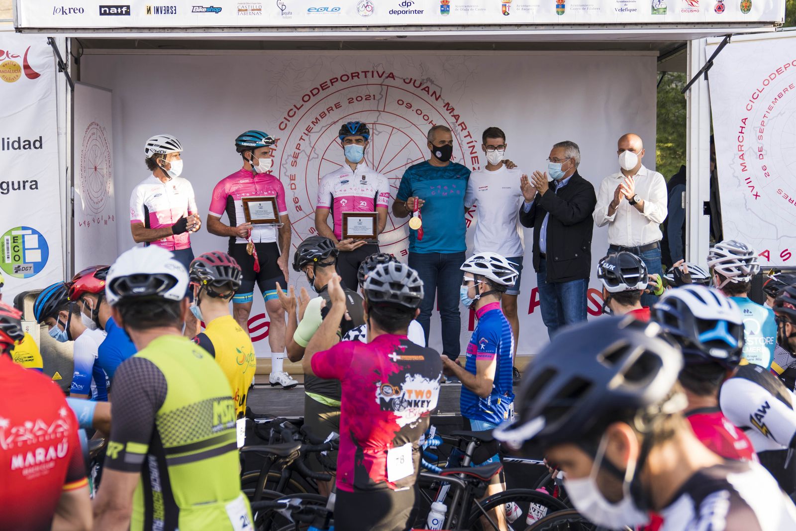 Podio de la edición de 2021 de  las '4 Cimas'