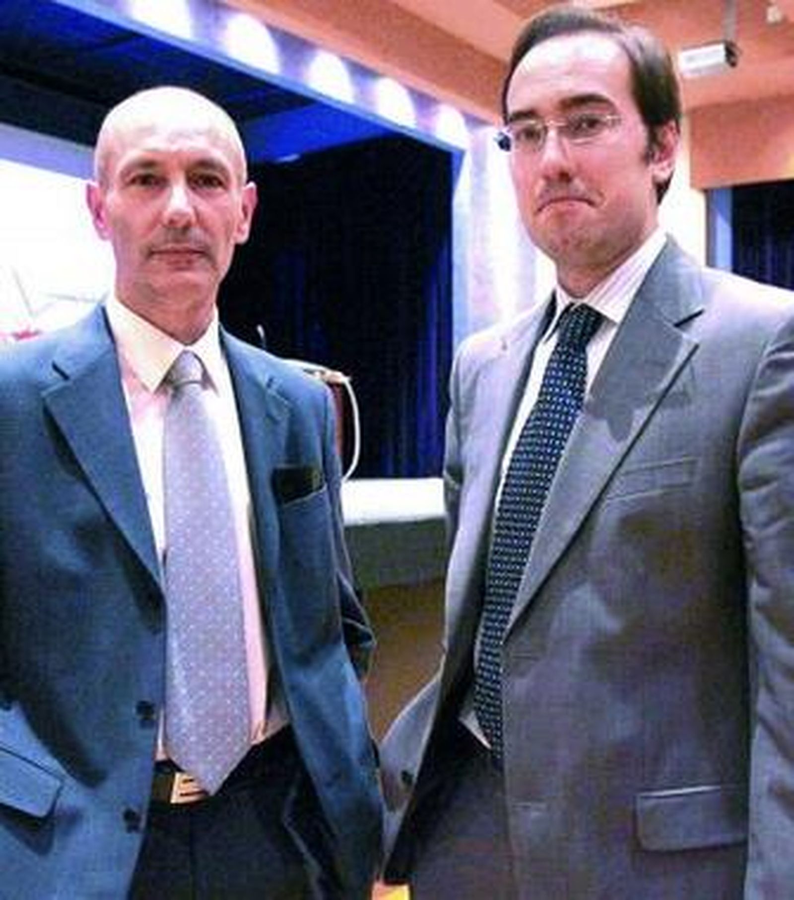 Manuel Gahete, junto a Blas Sánchez, director del congreso.