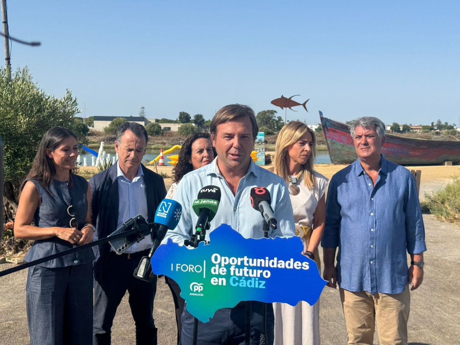 Antonio Repullo, durante sus declaraciones en Conil.