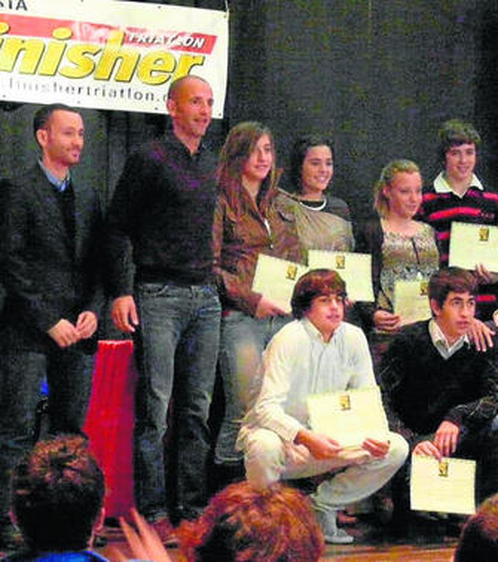 Patricia Ortega, en el centro de la foto, con el resto de homenajeados.
