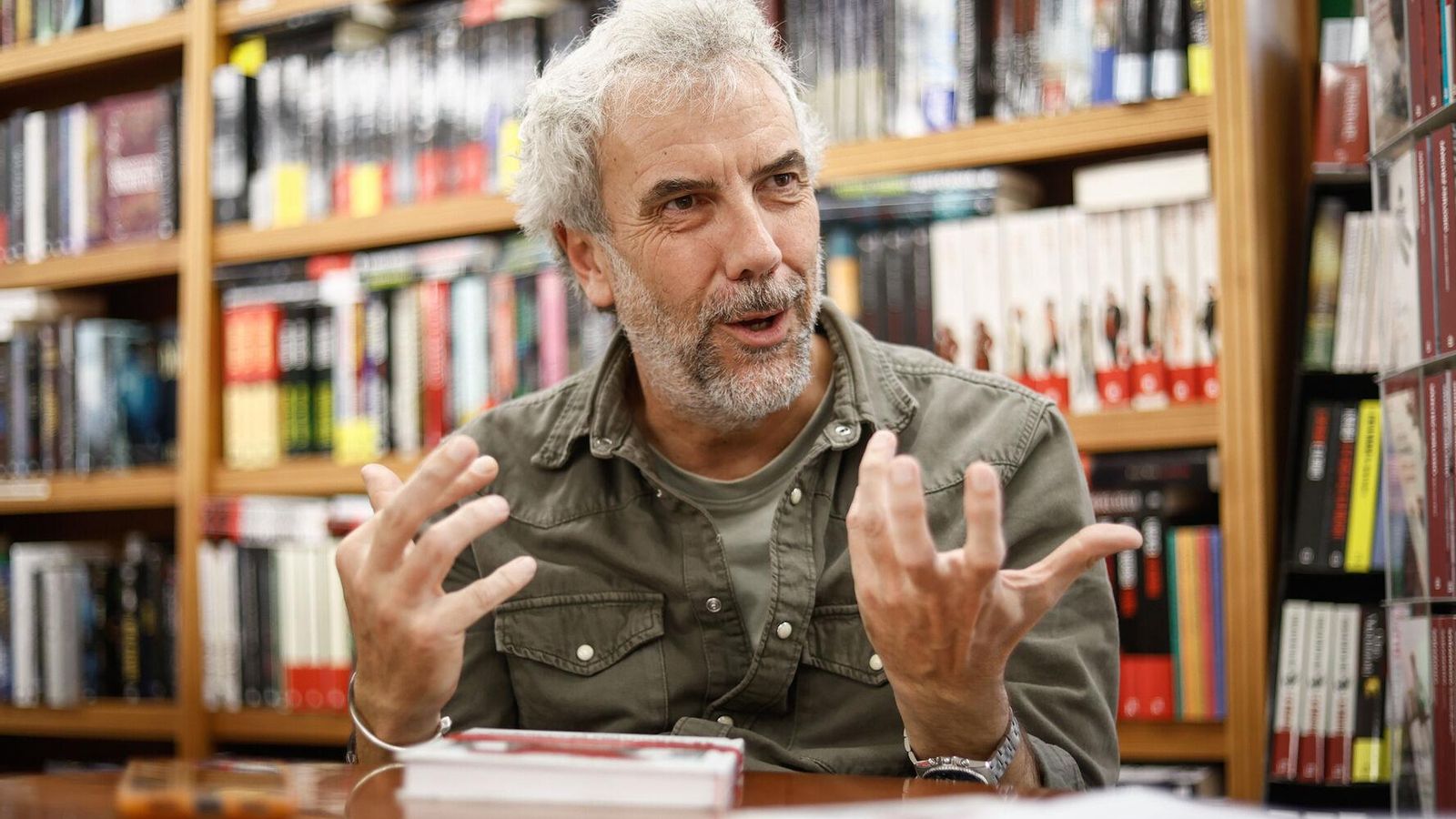 Castañeda en un momento de la entrevista.