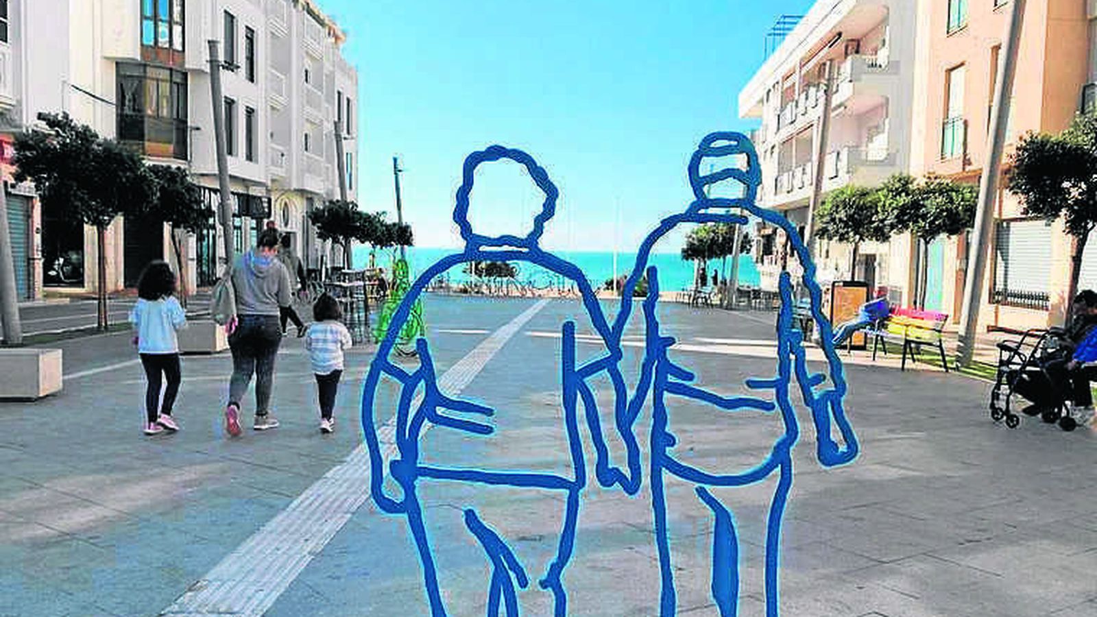 La conocida como Plaza de la Costilla, que da acceso a la Playa del mismo nombre