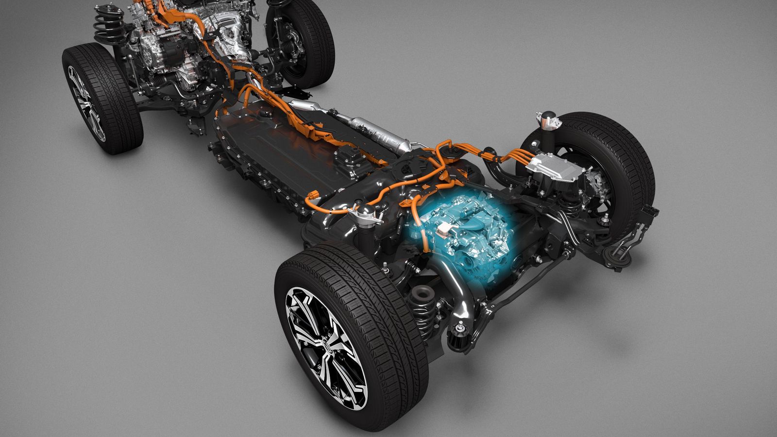 Entre las aportaciones del Across está disponer de tracción total gracias a la incorporación de un motor trasero.