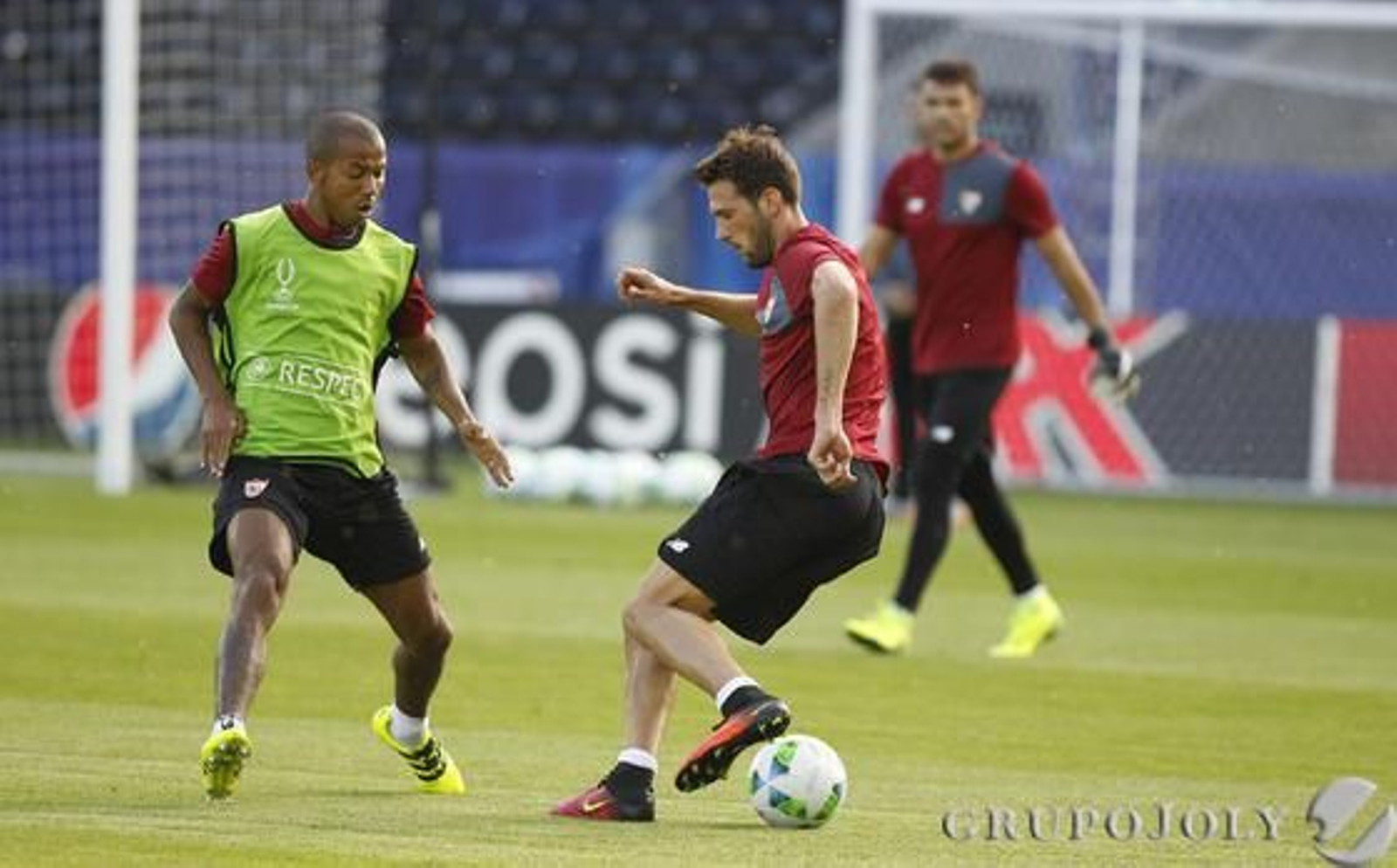 Las imágenes del entrenamiento del Sevilla en Noruega