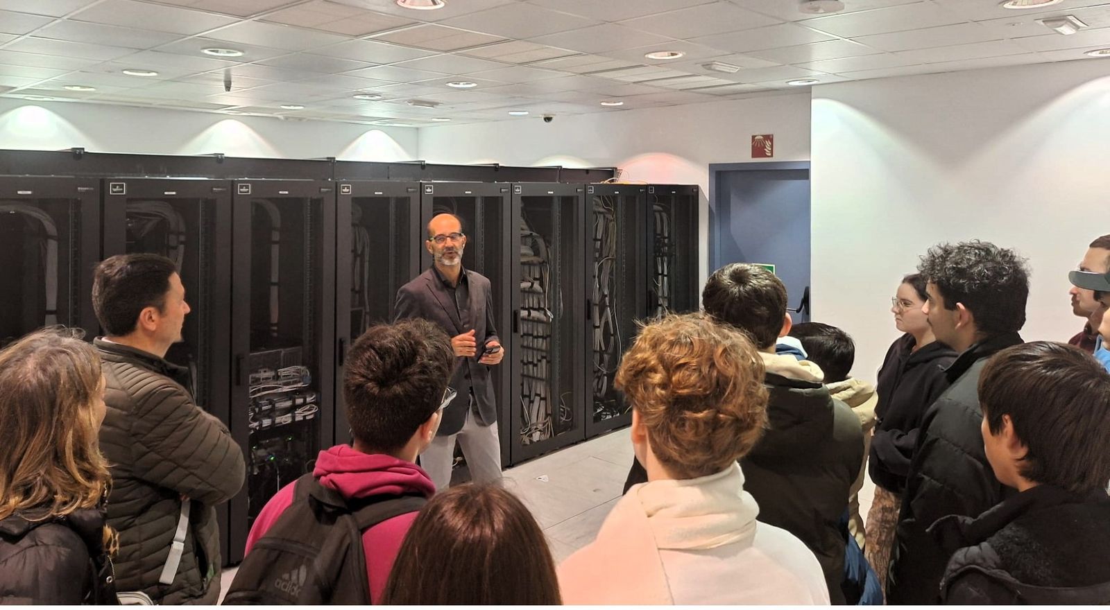 Visita de los estudiantes.