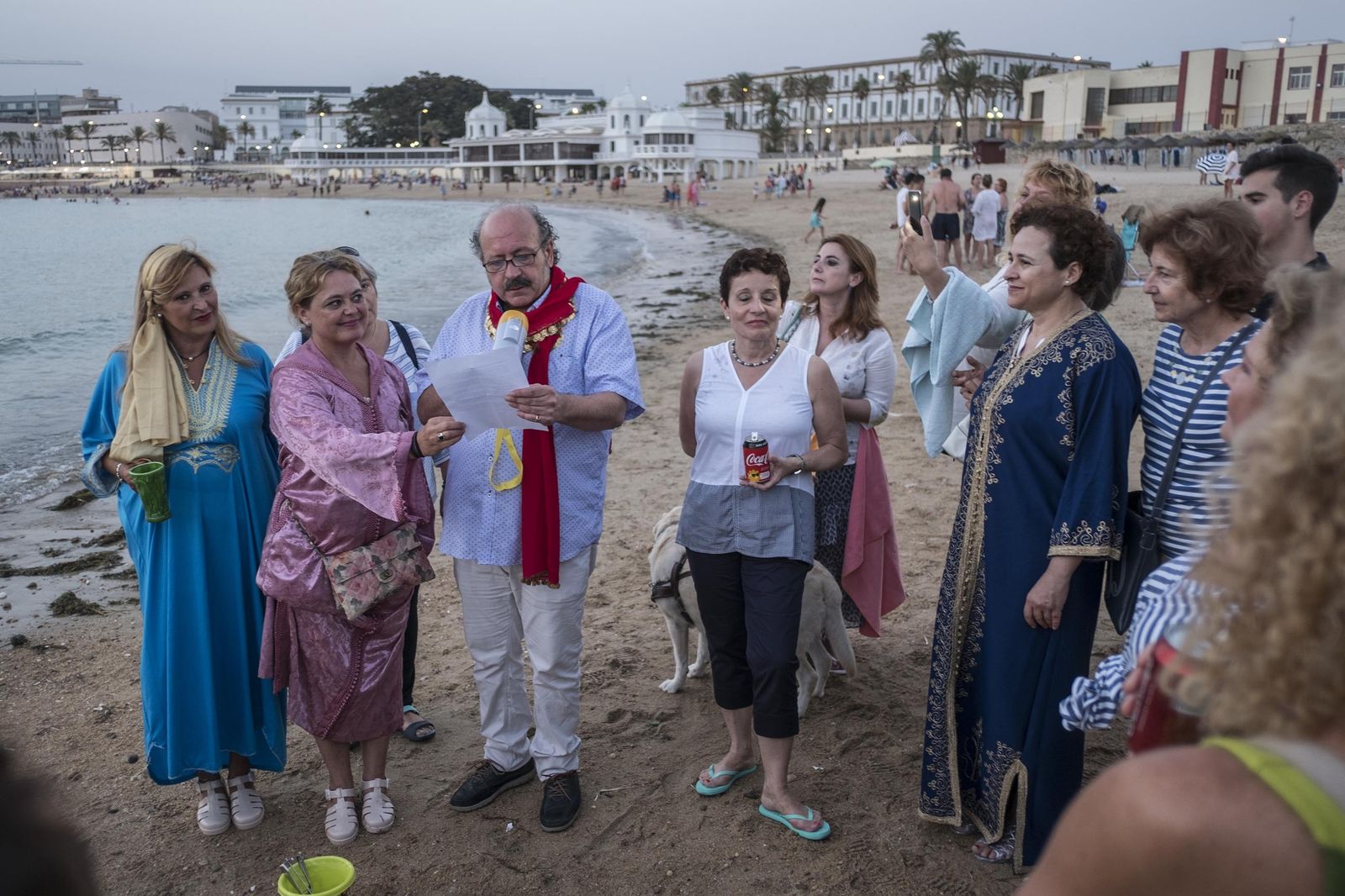 Una imagen del Bautizo quiñonero-caletero del pasado año.