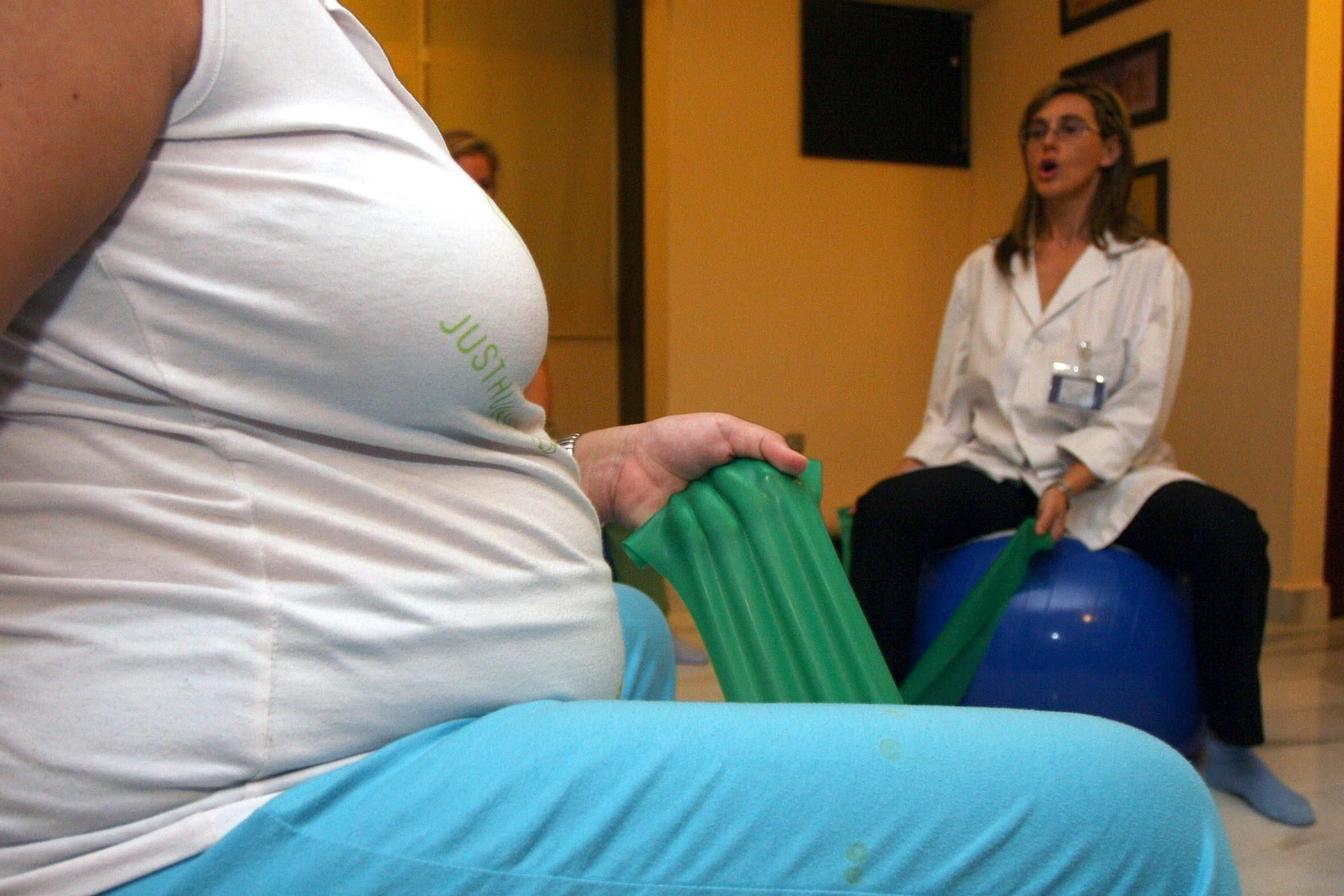 Una imagen de archivo de una clase de preparación al parto.