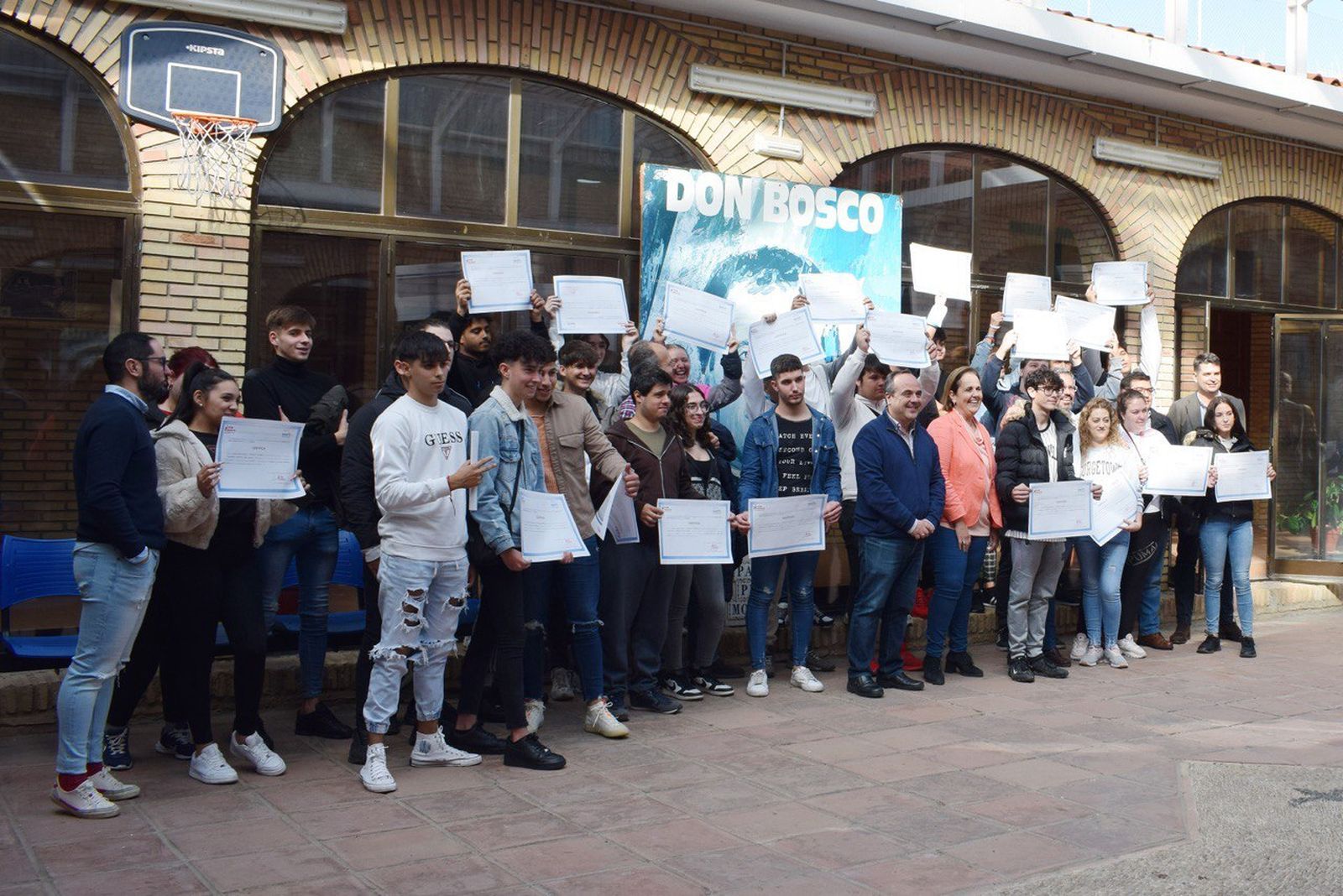 Alumnado que ha realizado los cursos en la Fundación Don Bosco.