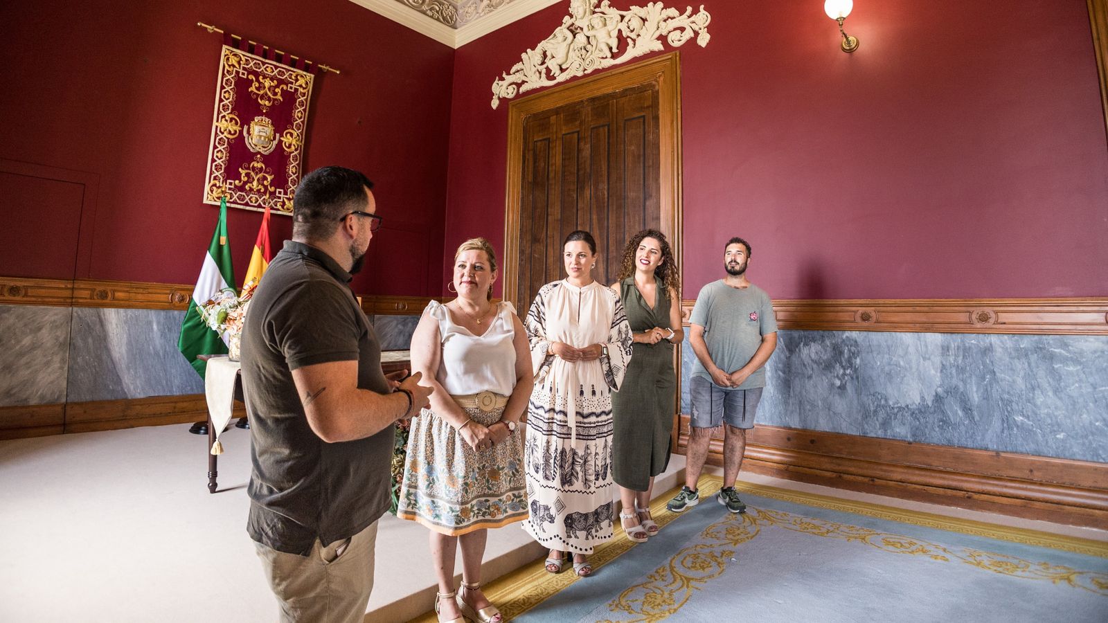 Recepción en el Ayuntamiento de San Fernando con motivo del I Certamen de Bandas Maestro Agripino.
