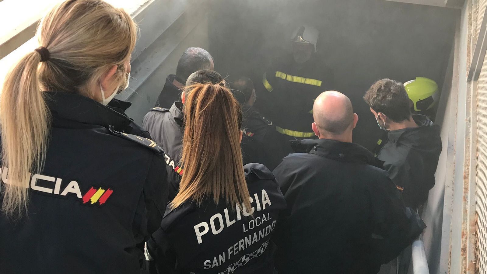 Jornadas de los bomberos con la Policía Local y Nacional en San Fernando