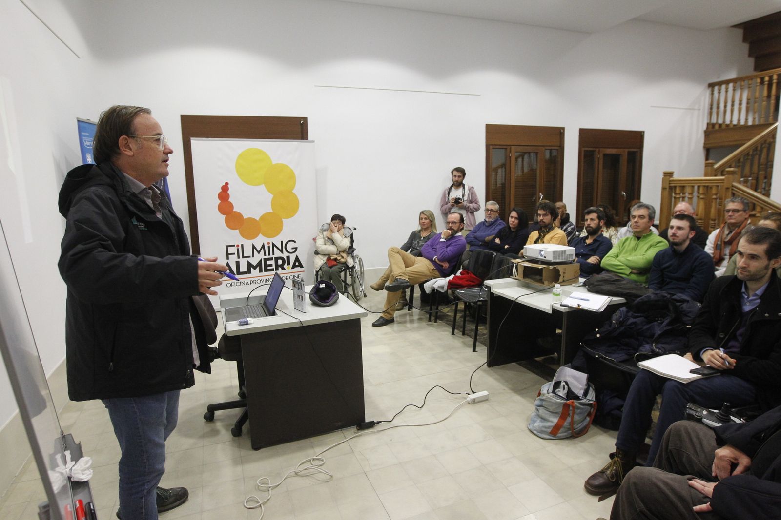 Martín Cuenca durante la masterclass en la Casa del Cine.
