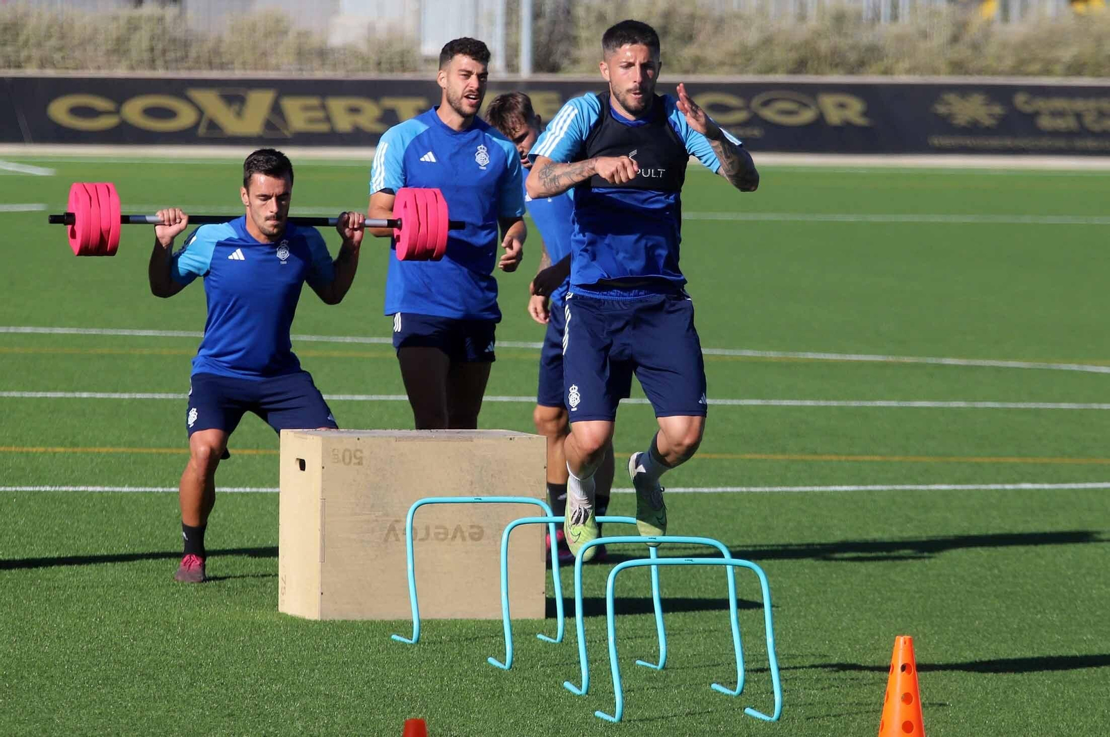 Imágenes del entrenamiento del Recre