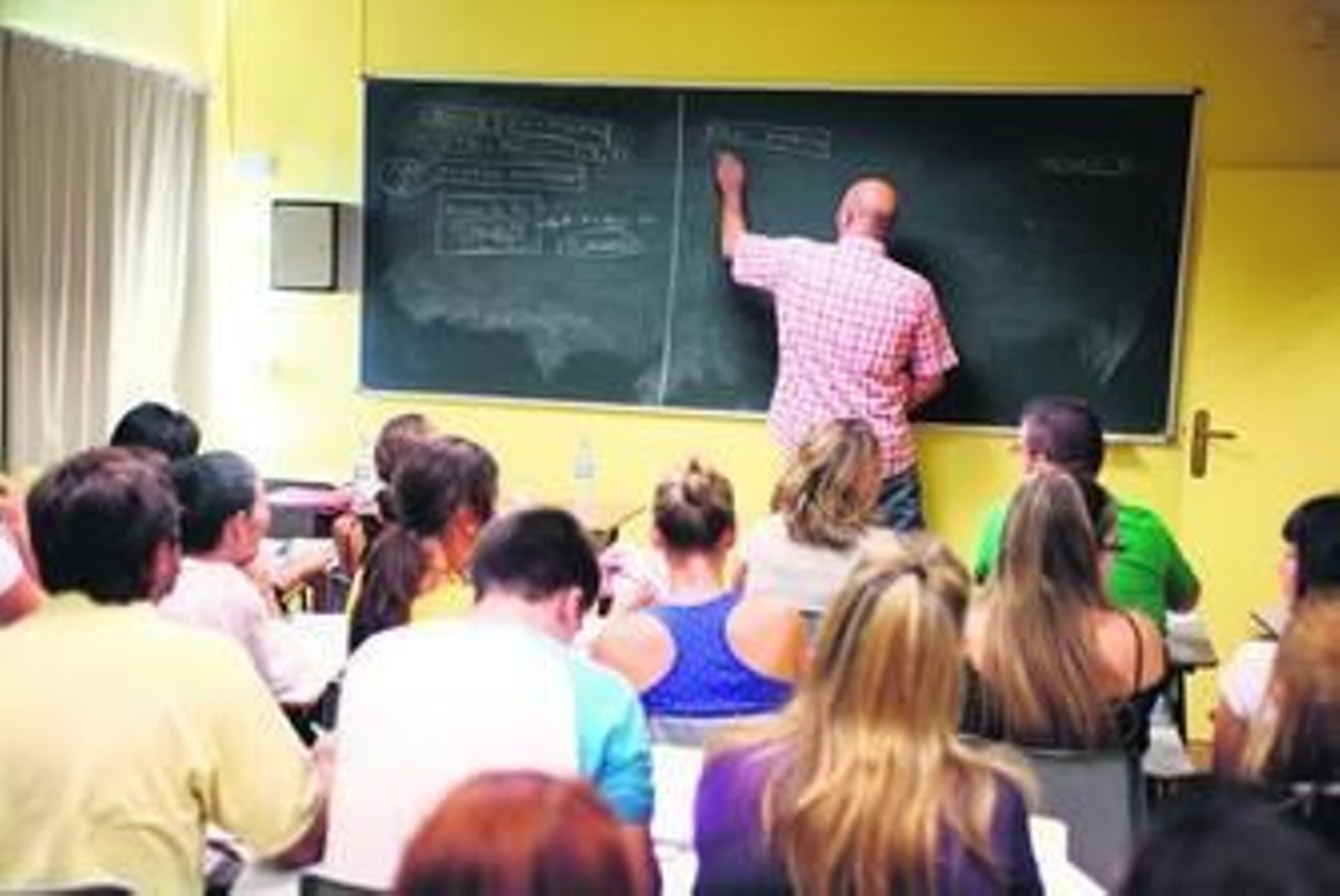 Aula de una academia donde se preparan los opositores al cuerpo de profesores.