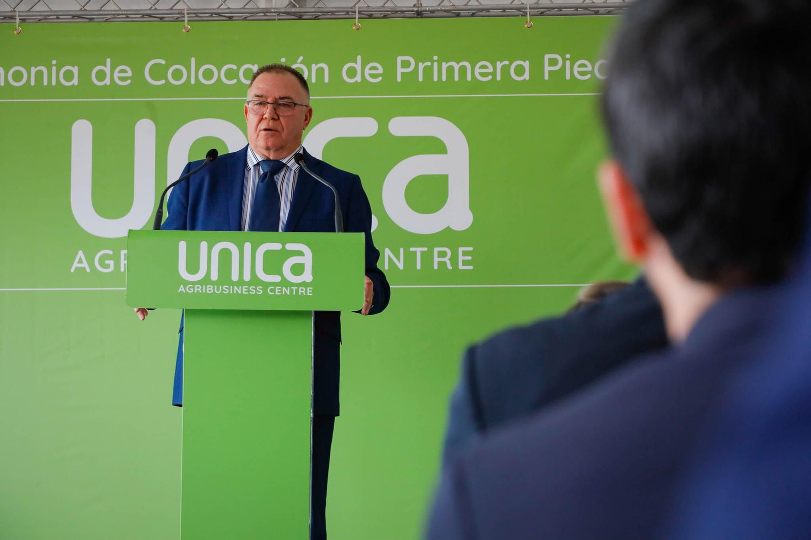 Así ha sido la colocación de la primera piedra del Unica Agribusiness Centre de Almería
