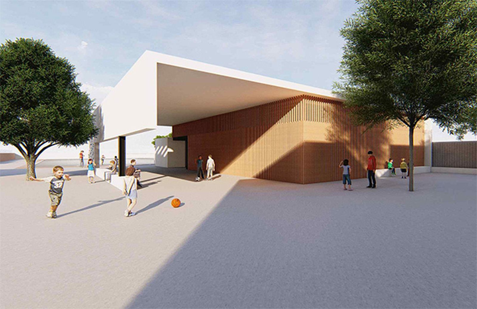 Avanzan a buen ritmo las obras del gimnasio del colegio 'Las Gaviotas' de La Herradura