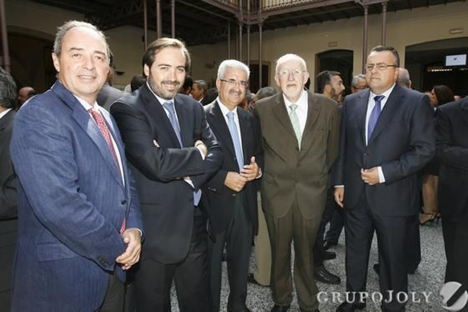 José Ferradans; el director de Europa Sur, Alberto Grimaldi; Manuel Jiménez Barrios; el presidente del Consejo Social del Campo de Gibraltar, Joaquín Galán; y Ángel Gavino.

Foto: Julio Gonzalez-Joaquin Pino-Jose Braza