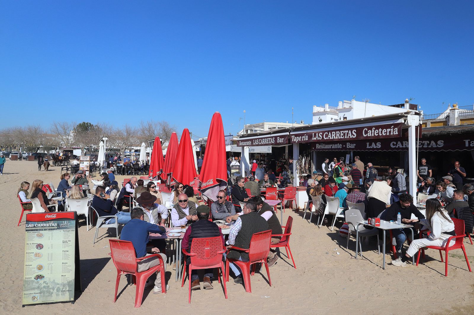 Imágenes del ambiente previo a la celebración de la Candelaria en El Rocío