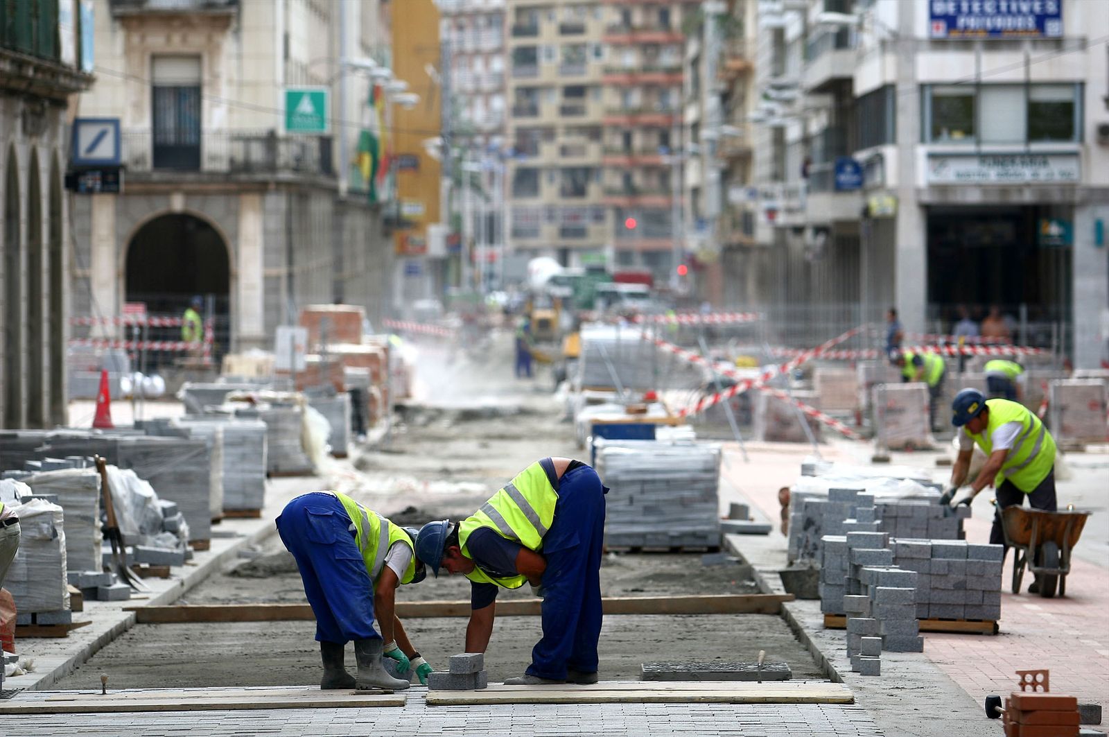 Septiembre de 2009: Así avanzaban las obras de peatonalización de la Gran Vía de Huelva
