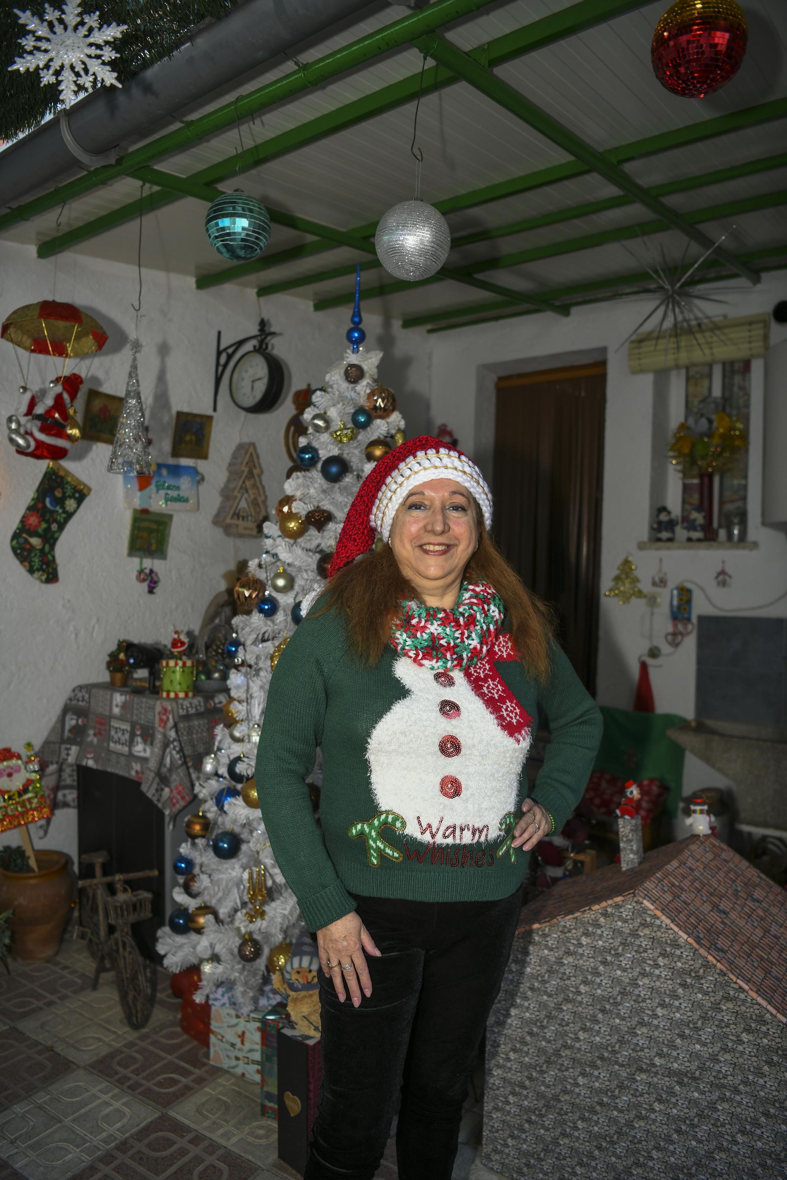 Fotos de la casa decorada por Navidad de la Mamá Noel de España