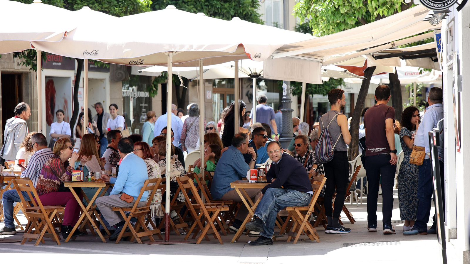 El centro de Jerez lleno este sábado