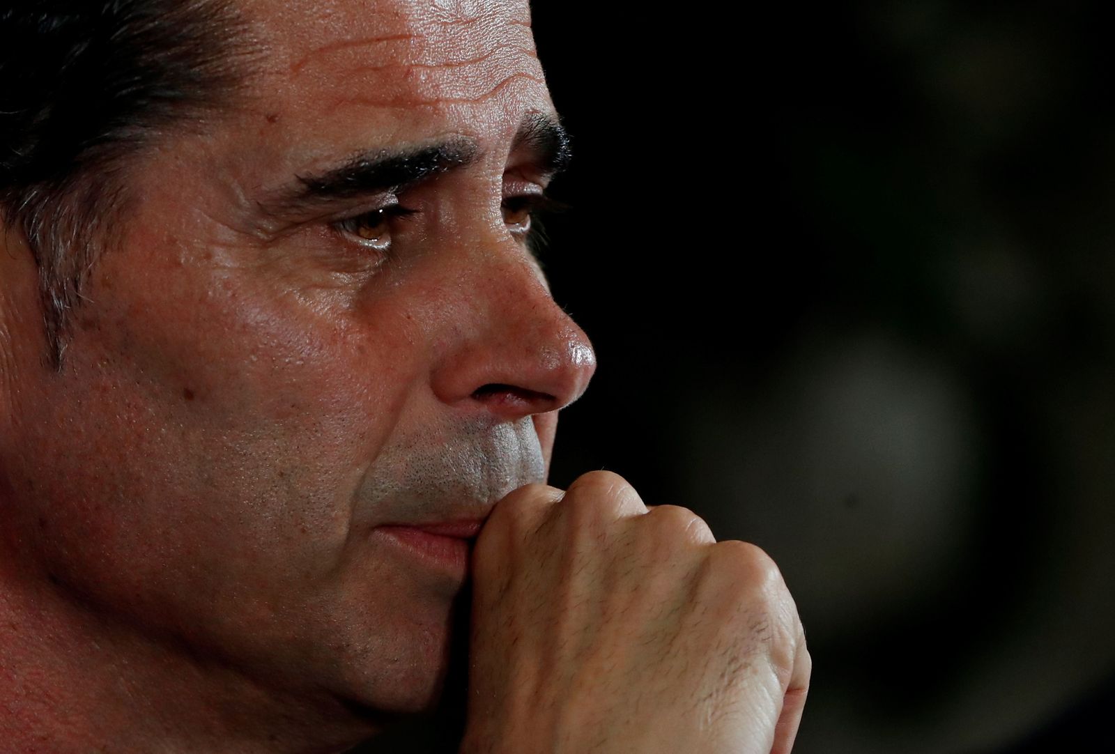 Fernando Hierro, pensativo.