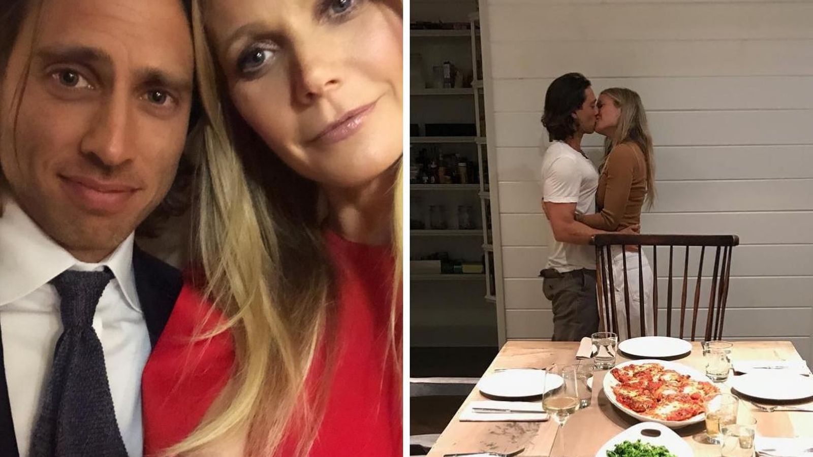 La pareja en dos instantáneas compartidas en Instagram