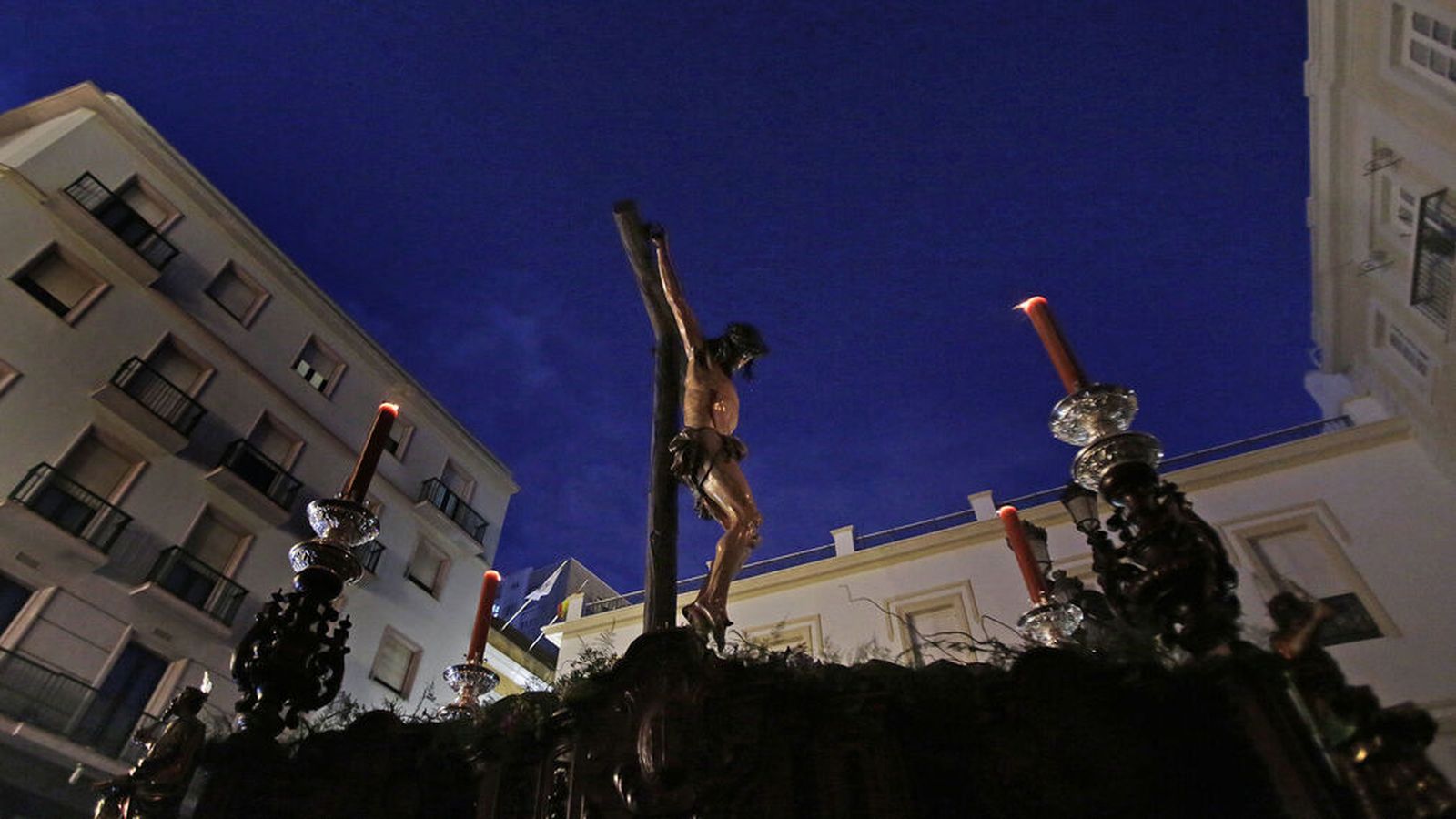 El Cristo de la Buena Muerte, en su salida del Viernes Santo de 2019