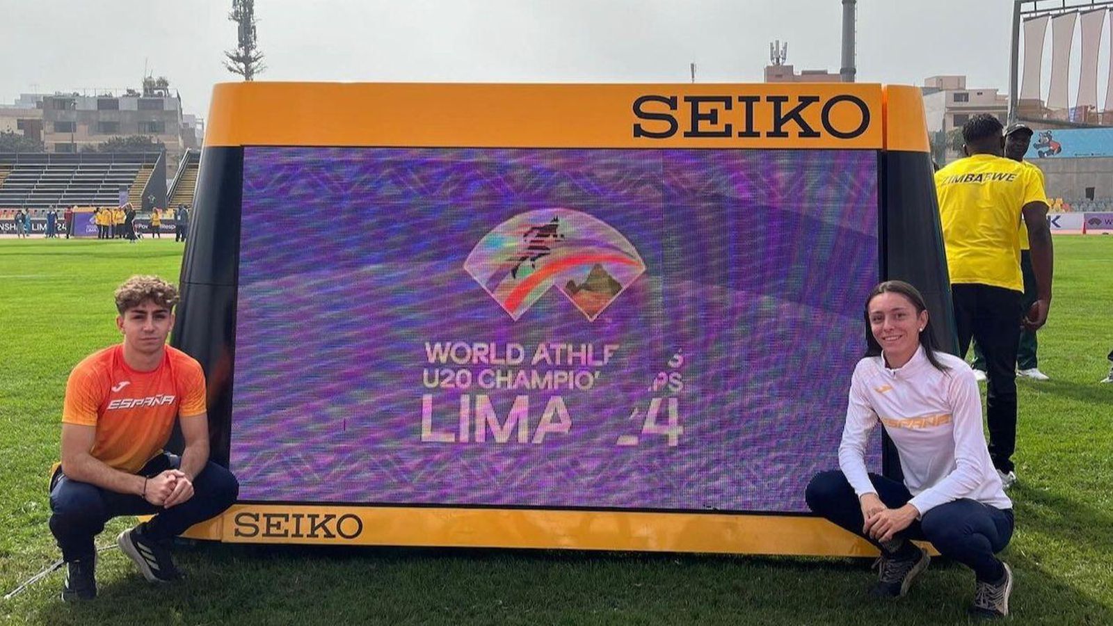 Alejandro Rueda y Ana Prieto, atletas del Bahía de Algeciras