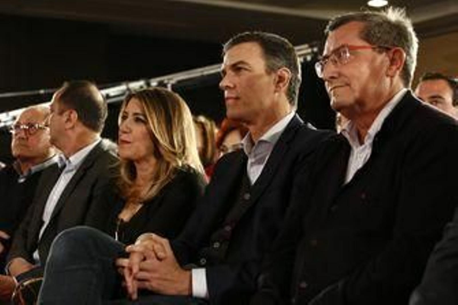 Susana Díaz y Pedro Sánchez, en Granada.