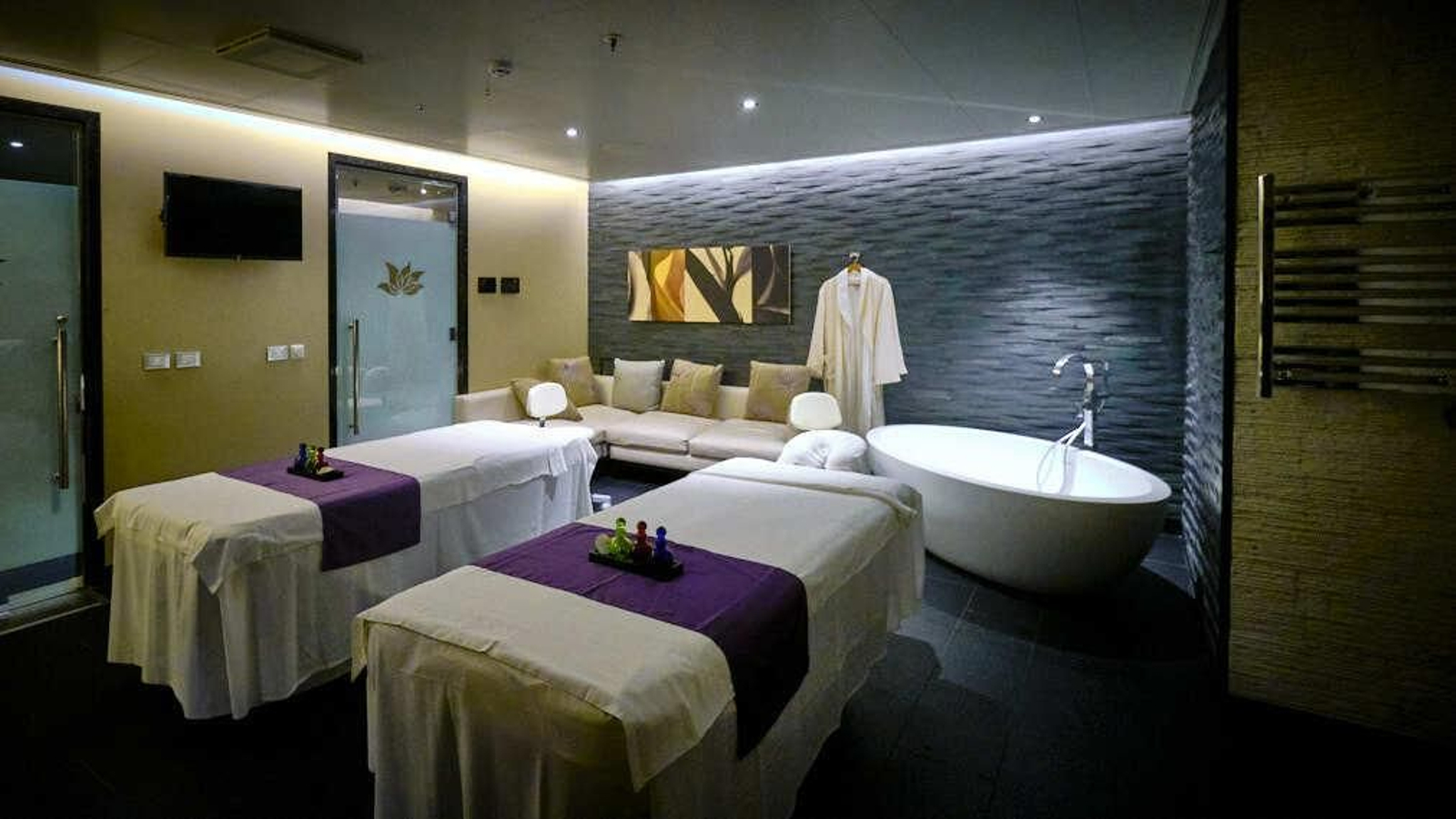 Interior del buque Sky Princess