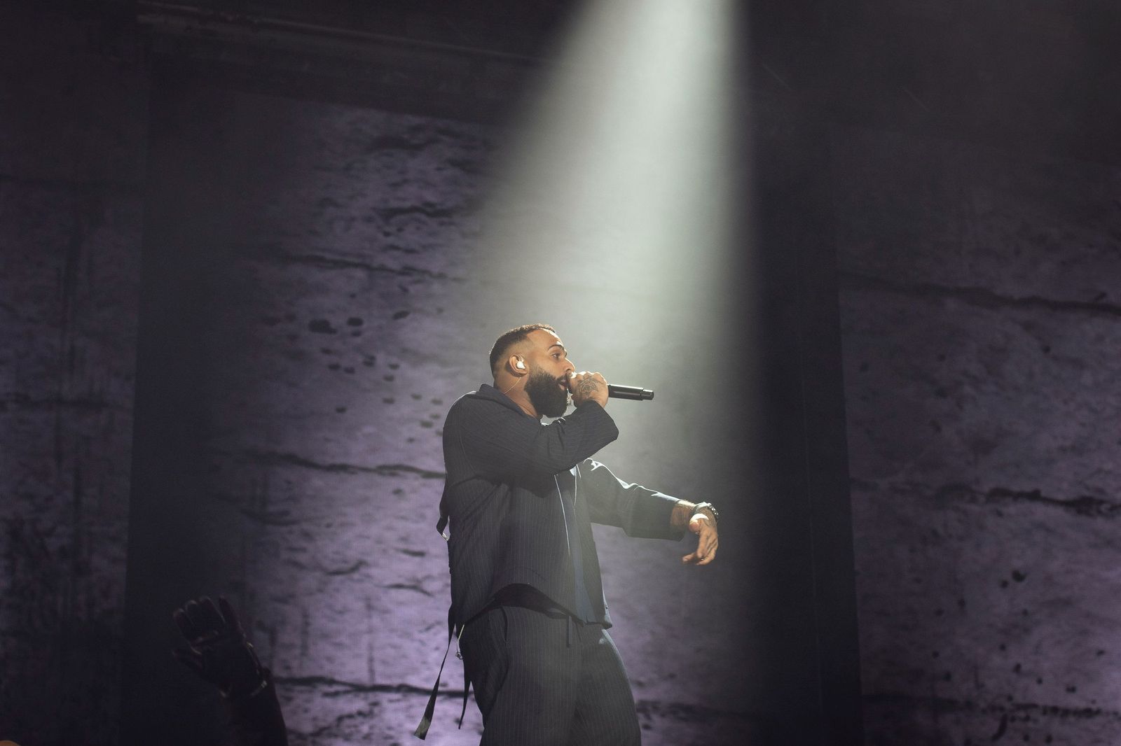 Un momento de la actuación de Elacio Carrión en la noche del jueves