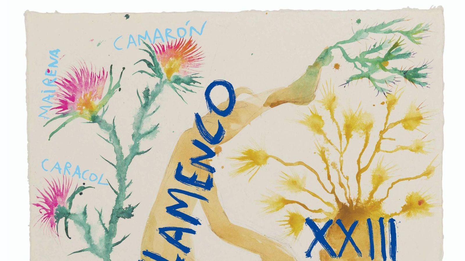 Cartel de Miquel Barceló para la XXIII edición de la Bienal de Flamenco