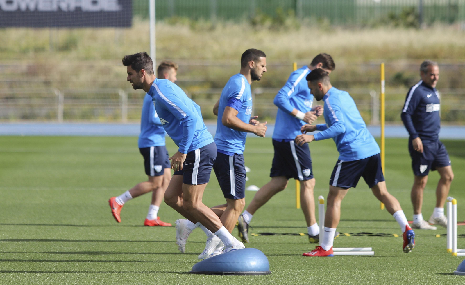 Entrenamiento del Málaga CF.